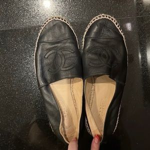 Black Chanel espadrille moderate wear